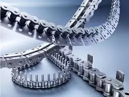 Tube conveyor chain for transporting aluminum or plastic tubes in industrial production