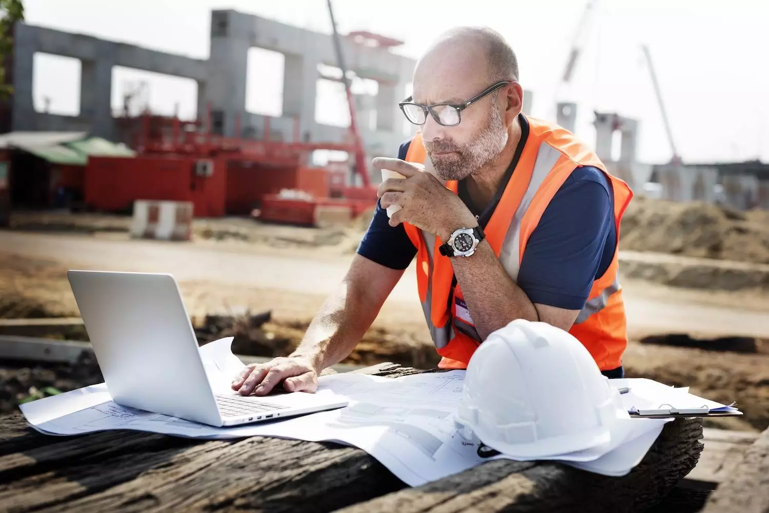 EPC project managers coordinating supplier progress at energy facility